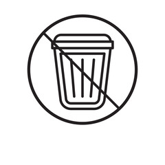 No Trash Icon Advocating Clean and Litter-Free Spaces