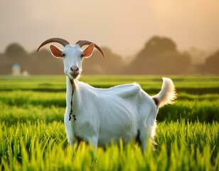 Obraz premium goat on the meadow