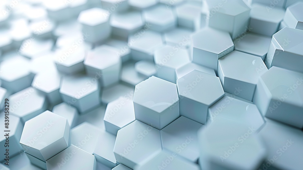 Aufkleber modern digital abstract hexagonal 3d background. copy space