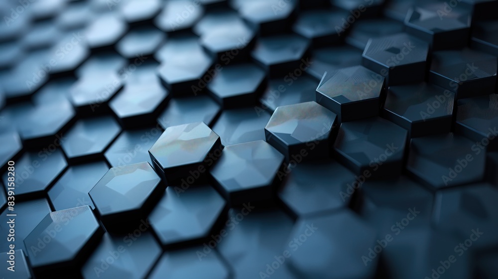 Aufkleber modern digital abstract hexagonal 3d background. copy space