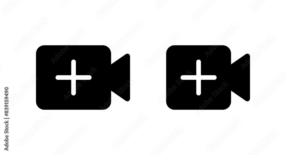 Poster add video content icon in generic style