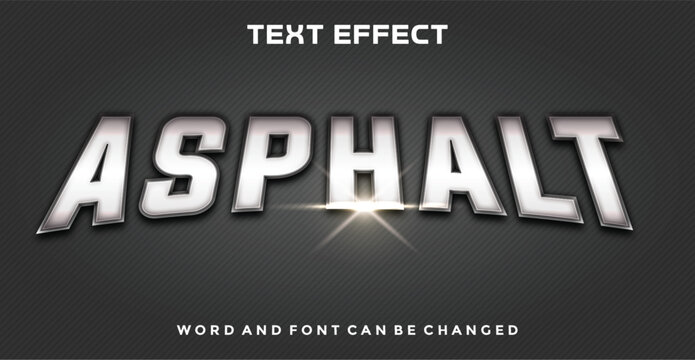 Asphalt editable text effect