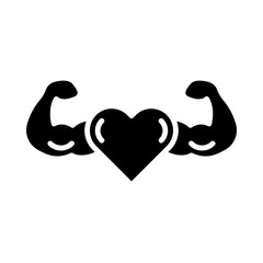 Healthy Heart glyph icon