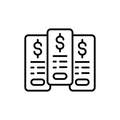 Subscription Package outline icons, minimalist vector illustration ,simple transparent graphic element .Isolated on white background