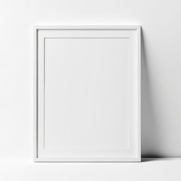 white polaroit frame mockup isolated on white background