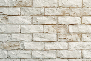 Obraz premium cream brick wall texture. Beige old brown brick wall concrete or stone textured, wallpaper limestone abstract flooring