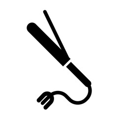 Curling iron icon glyph icon