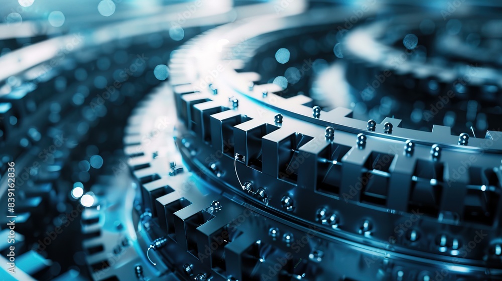 Poster modern digital abstract machine 3d background. copy space