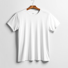 white t-shirt mockup isolated white background