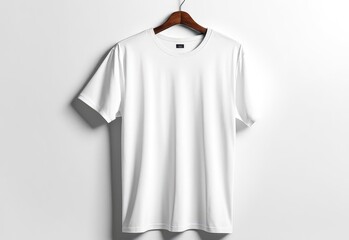 white t-shirt mockup isolated white background