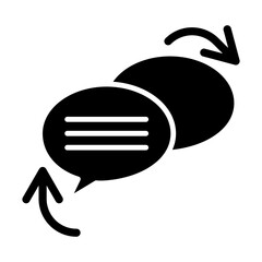 Reply icon glyph icon