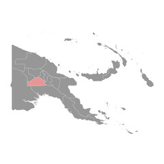 Southern Highlands Province map, administrative division of Papua New Guinea. Vector illustration.