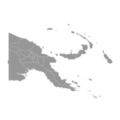 National Capital District map, administrative division of Papua New Guinea. Vector illustration.