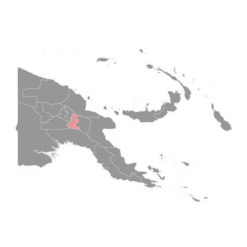 Chimbu Province map, administrative division of Papua New Guinea. Vector illustration.