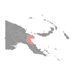 Obraz premium Morobe Province map, administrative division of Papua New Guinea. Vector illustration.
