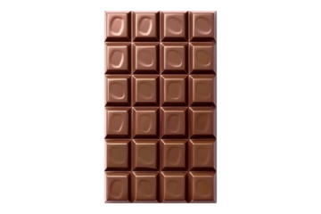 Chocolate bar isolated on white background