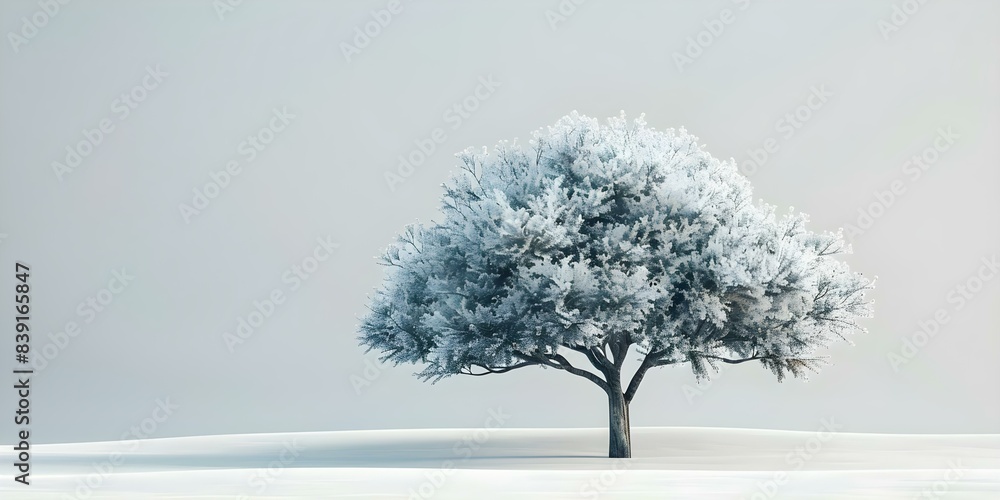 Poster clipping path image of a single tree with alpha channel for art. concept clipping path, single tree,