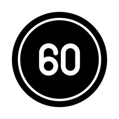 Speed limit icon glyph icon