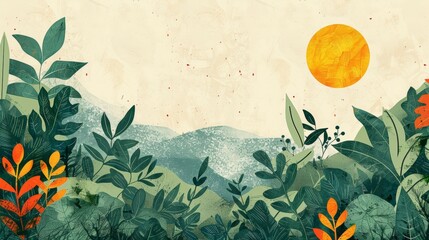 Eco-conscious promotional flyer design with earthy colors and environmental graphics