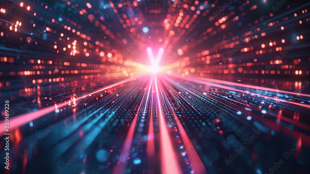 Poster future technology line background and light effect, cyberpunk style background material with a sense