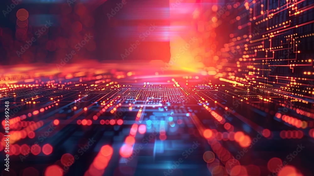 Poster future technology line background and light effect, cyberpunk style background material with a sense