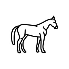 Horse Outline Icon, Vector illustration