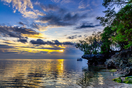 sunset over the ocean