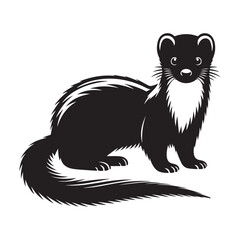 Weasel vector silhouette