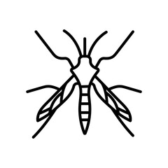 Mosquito Outline Icon, Vector illustration