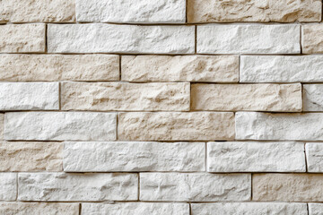 Fototapeta premium cream brick wall texture. Beige old brown brick wall concrete or stone textured, wallpaper limestone abstract flooring