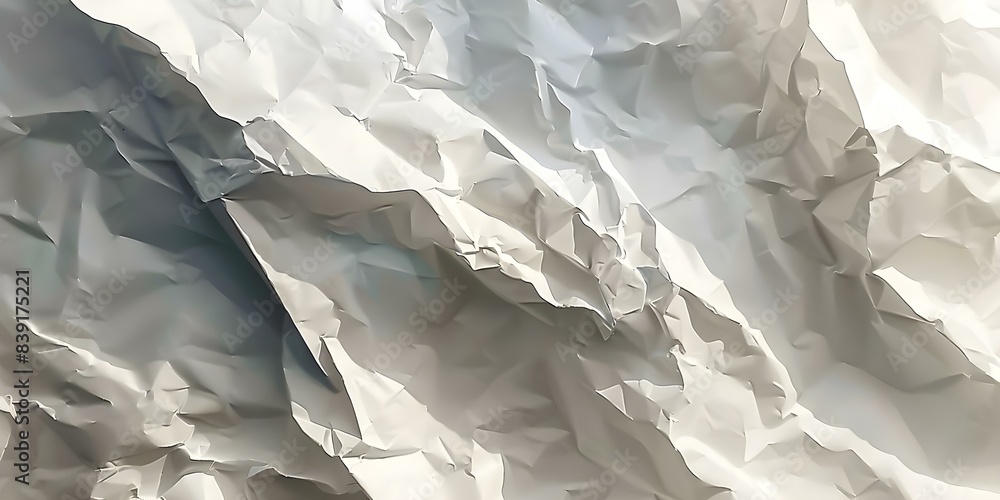 Aufkleber highresolution white crumpled paper background with artistic texture and copy space. concept white c