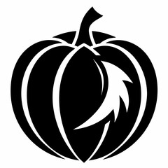pumpkin fruit vector silhouette illustration.