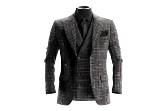 Three piece suit isolated on white background