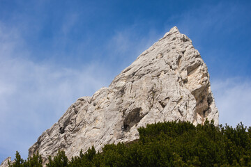 Fototapeta premium Alpine peak Corna Bianca, Adamello National Park, Lombardy, Italy