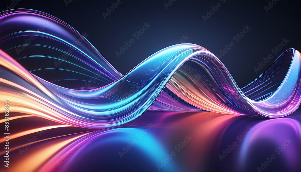 Poster a swirling ribbon of iridescent colors, gracefully twisting and turning in a mesmerizing display of 