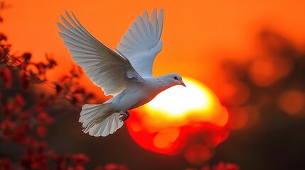 Fototapeta premium dove in flight