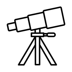 Telescope line icon