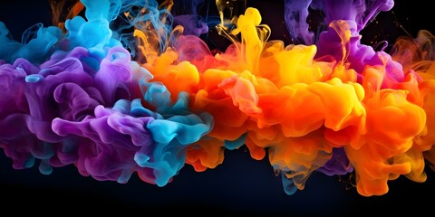 Colorful liquid explosion created with advanced technology. Concept Liquid Art, Technology, Colorful Creations.