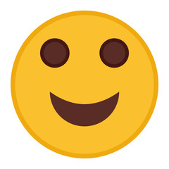 Grinning Face flat icon