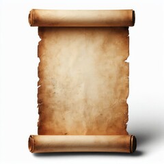 Old piece of torn and grunge paper sheet isolated on a white background