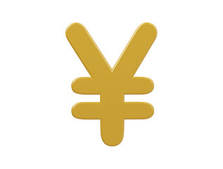 Obraz premium Yen icon 3d render illustration