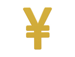 Yen icon 3d render illustration
