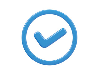 Accept icon 3d render illustration