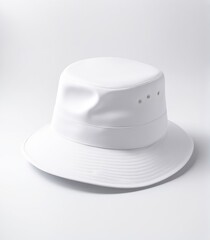 white hat mockup isolated white background.