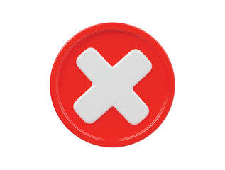 Reject icon 3d rener illustratio