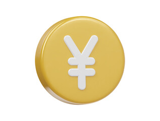 Obraz premium Yen icon 3d render illustration