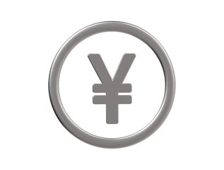 Obraz premium Yen icon 3d render illustration