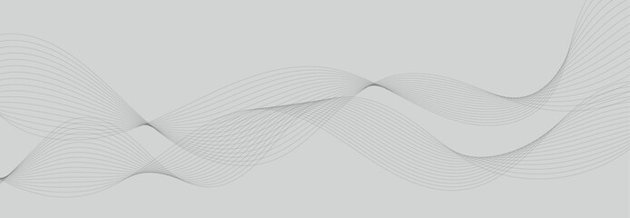 Wave lines vector illustration. Curve wave seamless pattern. Line art striped graphic template.