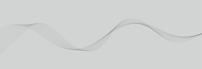 Wave lines vector illustration. Curve wave seamless pattern. Line art striped graphic template.