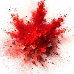 Explosion of chalk and colored dust. Multi-colored splash. Fireworks made from colorful chalk